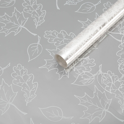Пленка глянцевая "Листва" Белая