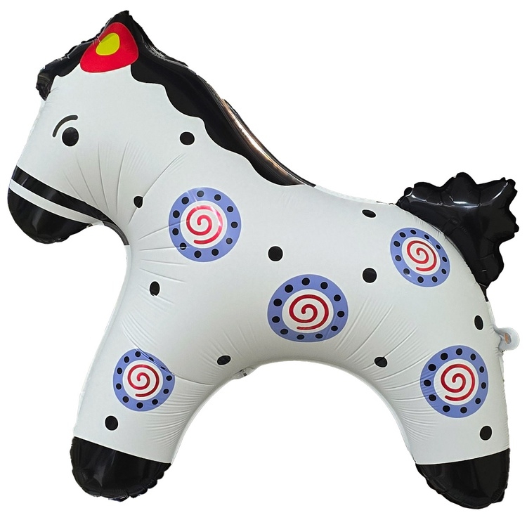 Шар Фигура Лошадка дымковские узоры (в упаковке)    